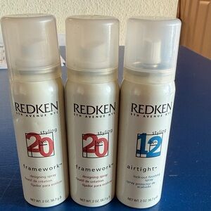 NEW Travel Size Redken Styling Lot Framework 20 + Airtight 12 Hairspray 2oz x3